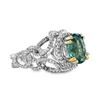 Image 2 : Natural Emerald and Diamond Ring