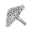 Image 3 : Diamond Cluster Ring with Marquis and Round Brilliants