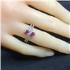 Image 4 : Natural Ruby and Diamond Bypass Ring