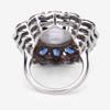 Image 6 : Coin Pearl, Kyanite, and Diamond Flower-Top Ring