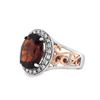 Image 2 : Two-Tone Garnet and Diamond Ring