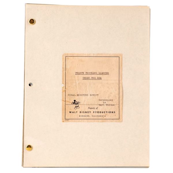 20,000 LEAGUES UNDER THE SEA - Final Shooting Script (8.5" x 11") Signed by James Mason, Earl Felton