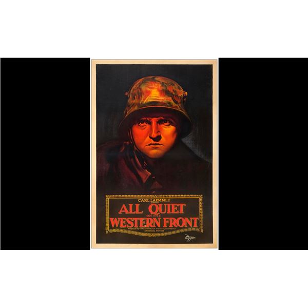 ALL QUIET ON THE WESTERN FRONT - One Sheet (27" x 41"); Stone Litho; Very Good on Linen