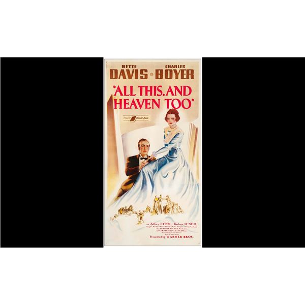 ALL THIS, AND HEAVEN TOO - Three Sheet (41" x 79"); Fine+ on Linen