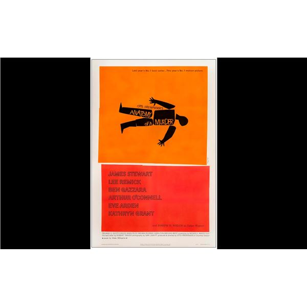 ANATOMY OF A MURDER - One Sheet (27" x 41"); Fine+ on Linen