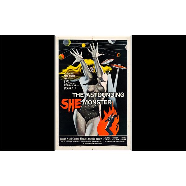 THE ASTOUNDING SHE-MONSTER - One Sheet (27" x 41"); Very Fine- Folded
