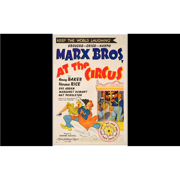 AT THE CIRCUS - One Sheet (27" x 41"); Style D; Very Fine- on Linen