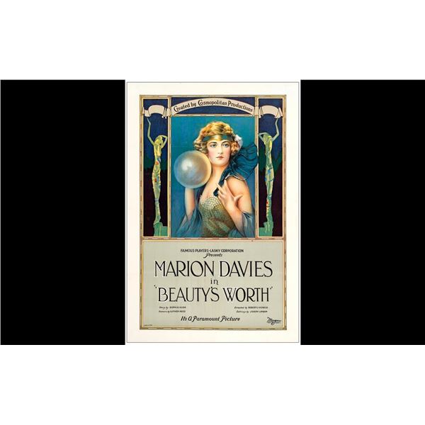 BEAUTY'S WORTH - One Sheet (27" x 41"); Stone Litho; Very Fine+ on Linen