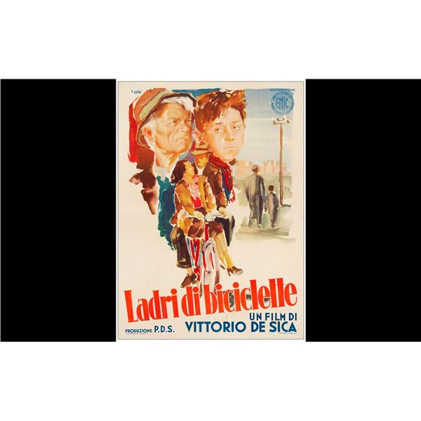 BICYCLE THIEVES - Italian 2-Fogli (39" x 55"); Country-of-Origin; Very Fine on Linen