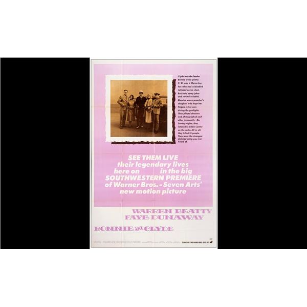 BONNIE AND CLYDE - 40" x 60" Southwestern Premiere; Near Mint Folded