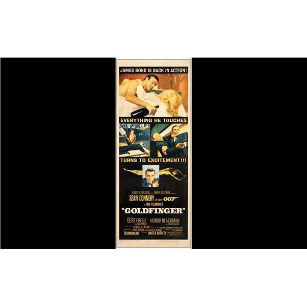 JAMES BOND: GOLDFINGER - Insert (14" x 36"); Fine+ on Paper