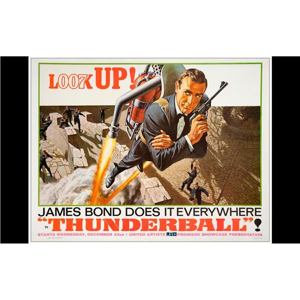 JAMES BOND: THUNDERBALL - Subway (45" x 59"); "Look Up" Advance Style A; Fine+ on Linen