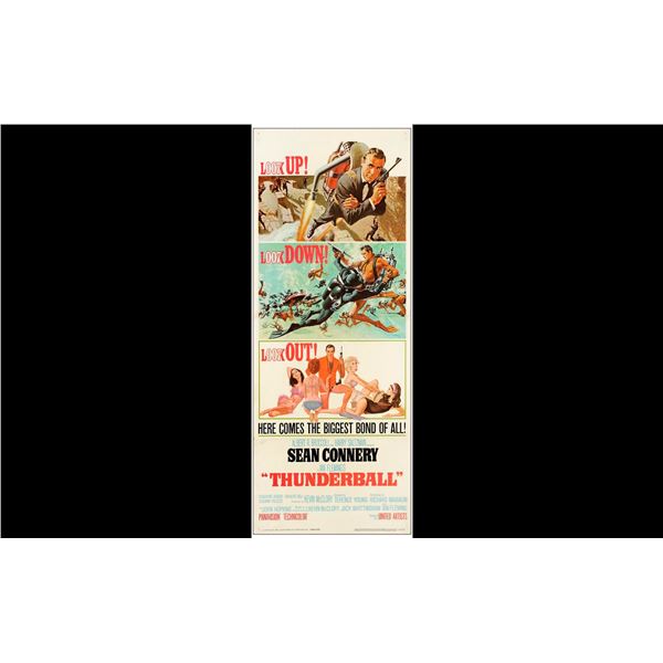 JAMES BOND: THUNDERBALL - Insert (14" x 36"); Fine+ Folded