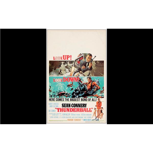 JAMES BOND: THUNDERBALL - Window Card (14" x 22"); Very Fine Rolled