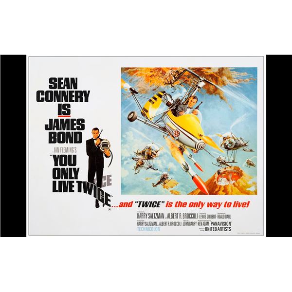 JAMES BOND: YOU ONLY LIVE TWICE - British Quad (30" x 40"); Style B, Country-of-Origin; Very Fine- o