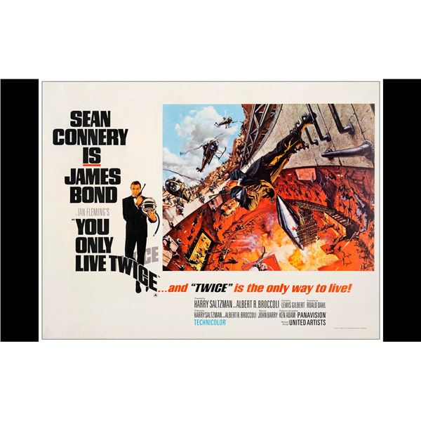 JAMES BOND: YOU ONLY LIVE TWICE - British Quad (30" x 40"); Style A, Country-of-Origin; Fine on Line
