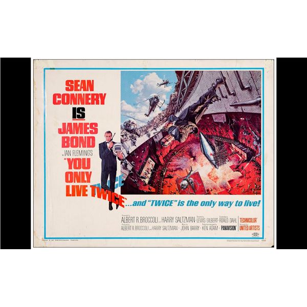 JAMES BOND: YOU ONLY LIVE TWICE - Half Sheet (22" x 28"); Very Good+ Rolled