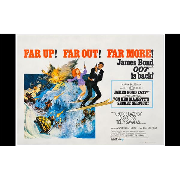 JAMES BOND: ON HER MAJESTY'S SECRET SERVICE - British Quad (30" x 40"); Country-of-Origin; Fine on L