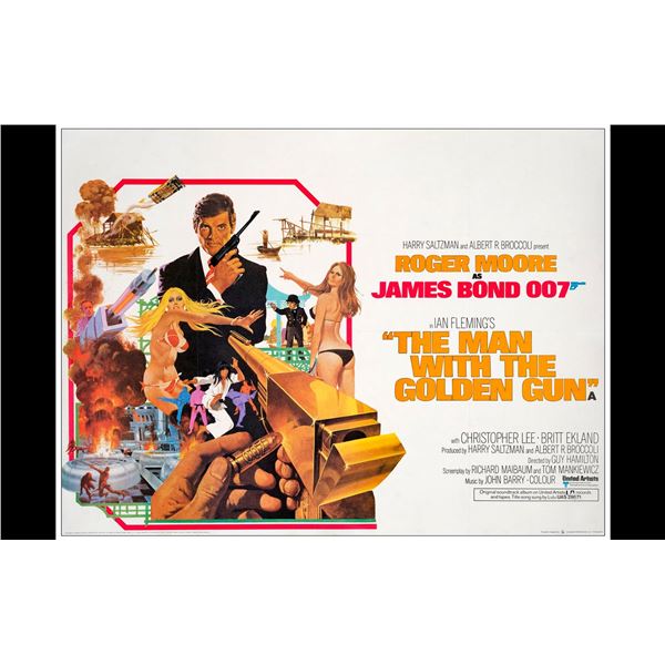 JAMES BOND: THE MAN WITH THE GOLDEN GUN - British Quad (30" x 40"); Country-of-Origin; Very Fine on 