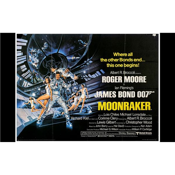 JAMES BOND: MOONRAKER - British Quad (39.5" x 30"); Country-of-Origin; Fine+ Folded