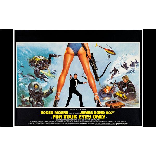JAMES BOND: FOR YOUR EYES ONLY - British Quad (30" x 40"); Country-of-Origin; Very Fine+ Rolled