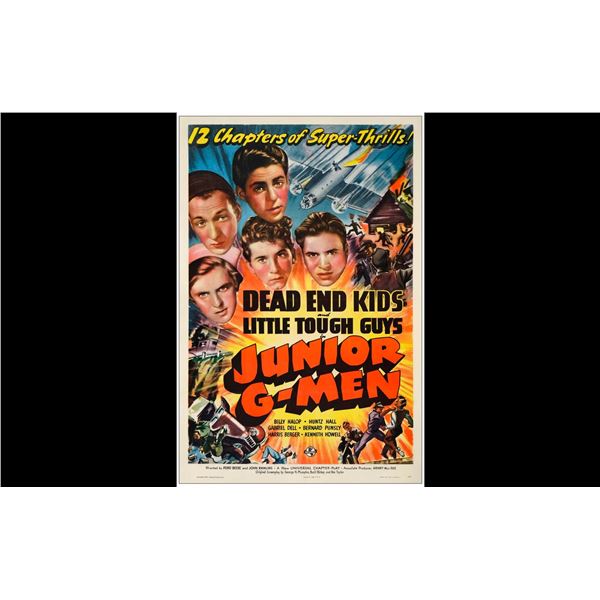 JUNIOR G-MEN - One Sheet (27" x 41" ); Fine+ on Linen