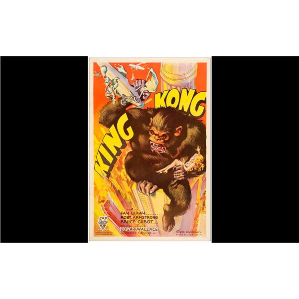 KING KONG - One Sheet (27" x 41"); Style A, Stone Litho; Very Fine+ on Paper