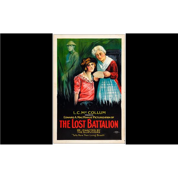 THE LOST BATTALION - One Sheet (28" x 47"); Style A, Stone Litho; Very Fine Rolled