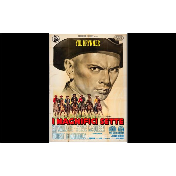 THE MAGNIFICENT SEVEN - Italian 4-Fogli (55" x 77"); Very Fine- Folded