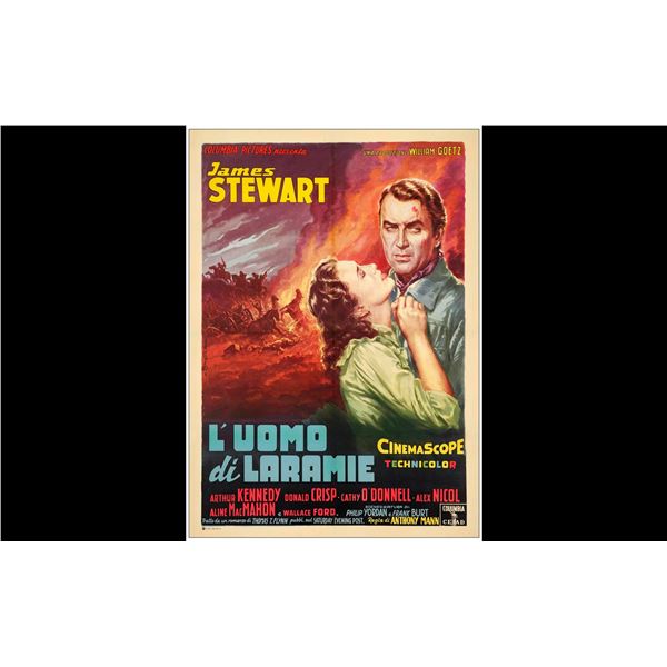 THE MAN FROM LARAMIE - Italian 2-Fogli (39" x 55"); Very Fine on Linen