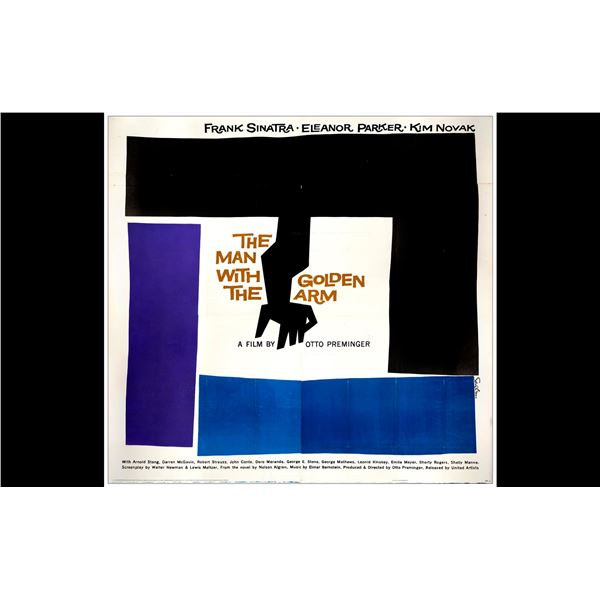 THE MAN WITH THE GOLDEN ARM - Six Sheet (81" x 81"); Very Fine on Linen