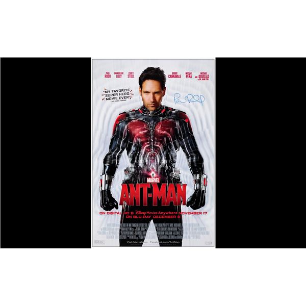 ANT-MAN - One Sheet (27" x 40") Signed by Paul Rudd (JSA COA); Double-Sided; Very Fine+ Rolled