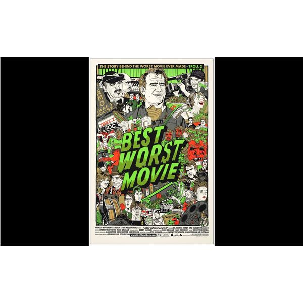 BEST WORST MOVIE - Limited Edition Screen Print (24" x 36"); Hand-Numbered and Artist-Signed; Very F