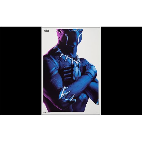 BLACK PANTHER - Limited Edition Screen Print (24" x 36"); Variant Edition, Hand-Numbered; Fine+ Roll