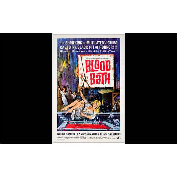 BLOOD BATH - One Sheet (27" x 41") Signed by Director Jack Hill; Very Fine- Folded