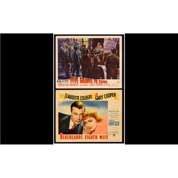 BILLY WILDER FILMS - Signed Lobby Cards (2) (11" x 14") Signed by Director Billy Wilder (JSA COA); V