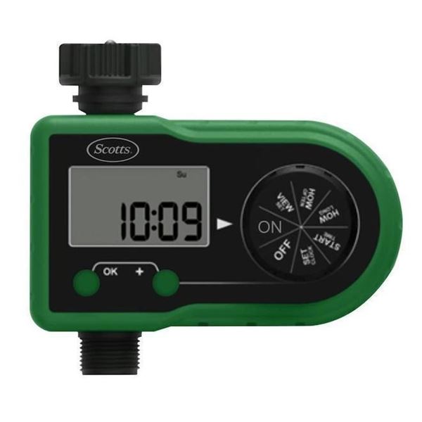 Scotts 4-Cycle Digital Watering Timer - Green and Black