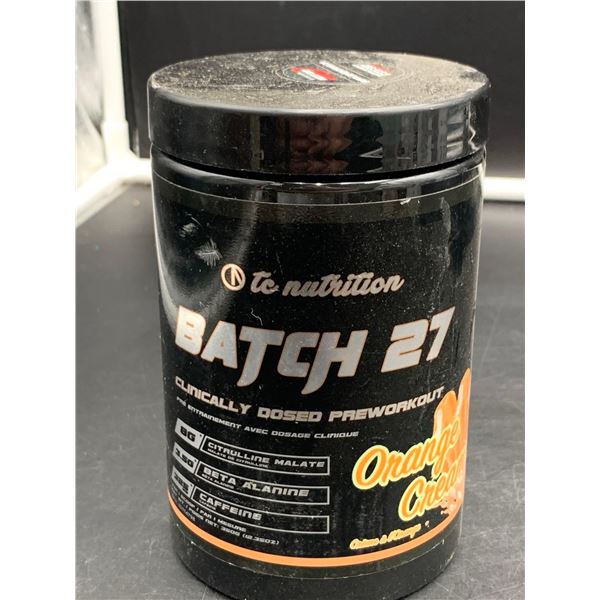 TC Nutrition Batch 27 Clinically  Dosed Preworkout-Orange Creamsicle (350g)