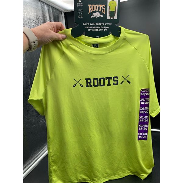 Roots Boys Swim Short & UV Tee (XXL) Youth