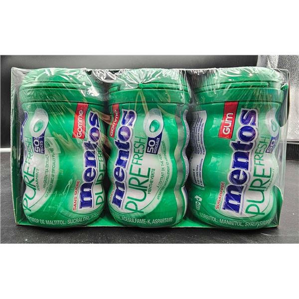 Mento's Pure Fresh Gum-Sugar Free (6 x 50pcs) Spearmint