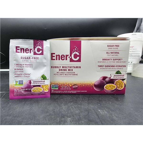 EnerC Sugar Free Bubbly Multivitamin Drink Mix (30 Sachets) Passionfruit