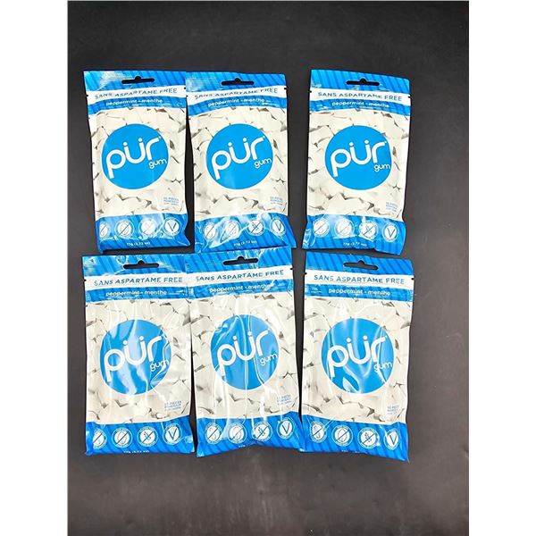 Pur Sugar Free Peppermint Gum-Aspartame Free (6 x 77g)