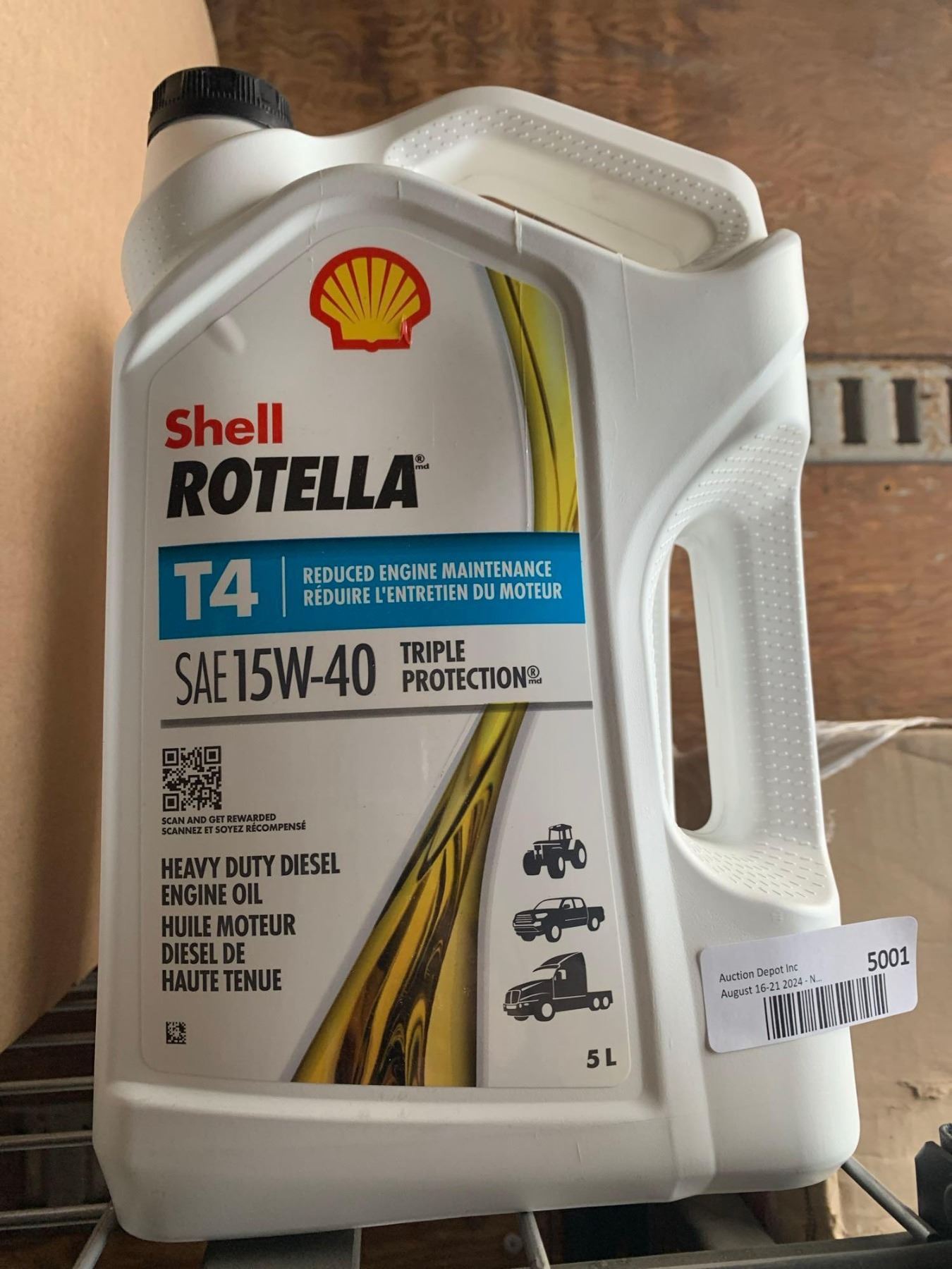 Shell Rotella Heavy Duty Diesel Engine Oil SAE 15W-40 Triple Protection 5L