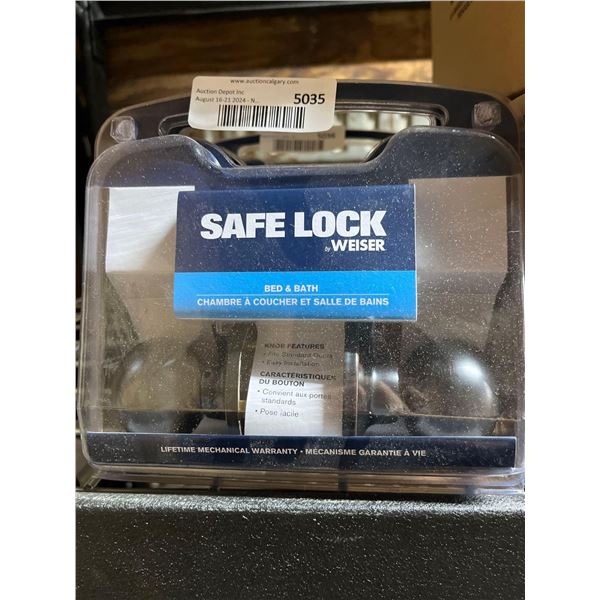 Weiser SafeLock Bed & Bath Stainless Steel Door Knobs