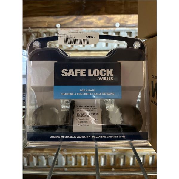 Weiser SafeLock Bed & Bath Stainless Steel Door Knobs