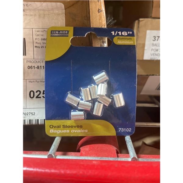 Lot of 12 BEN-MOR 1/16" Aluminium Oval Sleeves 10ct