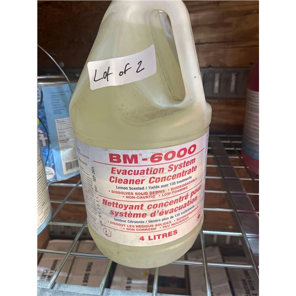 Lot of 2 BM-6000 Evacuation System Cleaner Concentrate 4L