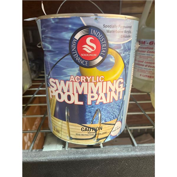 Lot of 2 Industrial Maintenance Acrylic Swimming Pool Paint 3.78L