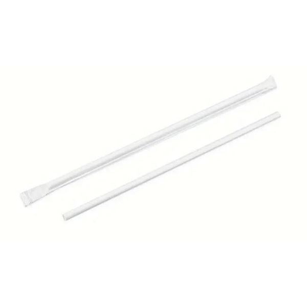 Eco-Packaging 12" White, Individually Wrapped Paper Straws 6 x 200 straws