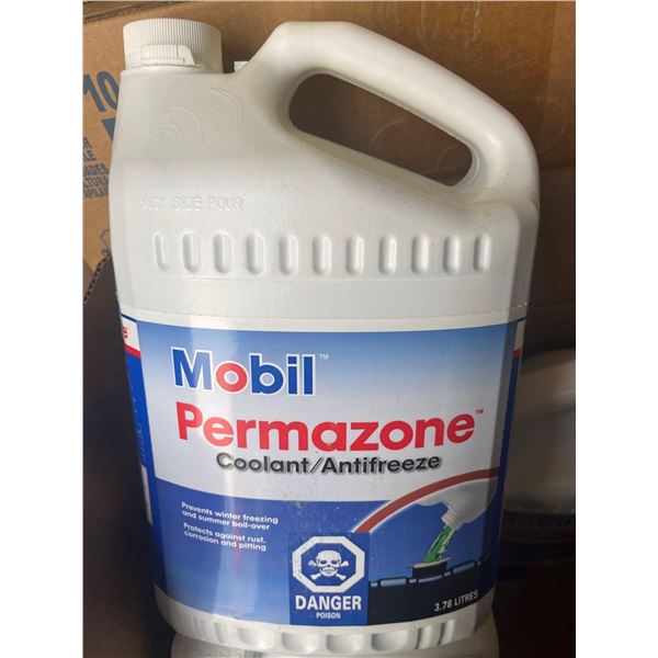Lot of 4 Mobil Permazone Coolant/Antifreeze 3.78L